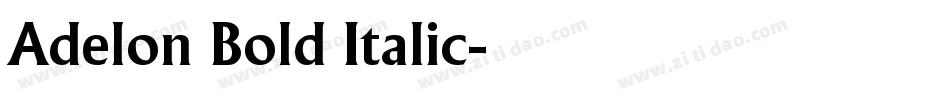 Adelon Bold Italic字体转换